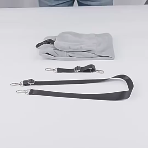 Neck Pillow Travel U Shape Adjustable Strap Soft Velvet Refillable Design Airplane Car Office Nap Support Bantal Leher