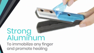 Trigger Finger Splint Aluminum Finger Support Brace for Broken Fingers Sprain Fracture Pain Relief Knuckle Stabilizer for Adults and Children