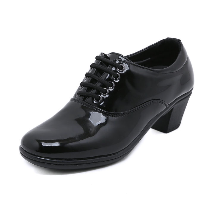 New Black shoes for Women office work heel Oxford Formal shoes for