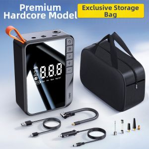deli | Portable Wireless Car Tire Inflator with Pressure Gauge