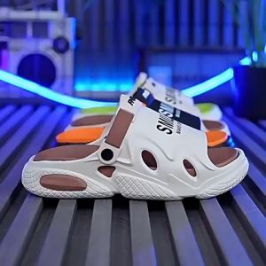 Inaso Sendal Pria Slide Karet Sandal Rumah Slop Flat Empuk Elastis Sendal Jelly Fashion Cowok Dewasa HVC501