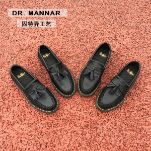 รองเท้า Loafers หนังแท้ Dr. Mannar ทรงบู๊ต สไตล์อังกฤษ สำหรับผู้หญิง รองเท้าบู๊ตสไตล์มาร์ติน ทรงหัวมน ทรงหัวมน สำหรับผู้ชายและผู้หญิง