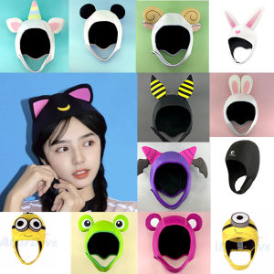 Cartoon Animal Thermal Snorkeling Swimming Cap Free Diving Deep Sea Diving Hat Ear Protection Sunscreen Outdoor Travel Gear