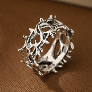 Creative Retro Gothic Thorn Ring Copper Material Ladies Fashion Anime Cartoon Ring Suitable for Gift