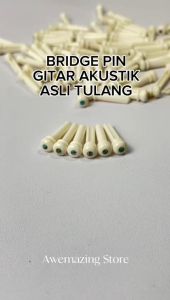 Bridge Pin Asli Terbuat Dari Tulang Sapi / Kerbau (harga untuk 6 pcs) Gitar Akustik / Bridge Pin Guitar Cow Bone