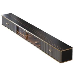 Stone Plate Hanging Wall-Mounted TV Cabinet Modern Simple and Light Luxury Coffee Table Combination Small Apartment Wall-Mounted Living Room Narrow Wall Cabinet