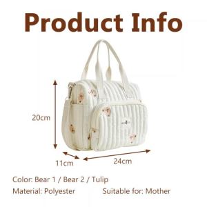 HamshMoc Diaper Bag Large Capacity Tote Bag For Moms Multiple Pockets Shoulder Hand Carry Bag Adjustable Strap