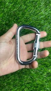 คาราบิเนอร์ Carabiner Tyep-D 45kN เกลียวล็อค ยี่ห้อ : SUT   SUT-45026