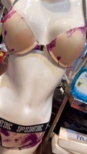 Bộ đồ lót PINK VJ8002 có gọng mút mỏng cài trước lưng chữ T quần nguyên mông