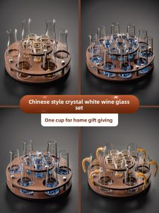 BOANG | Home Crystal Glass Chinese Style Personalized Wine Cup Set