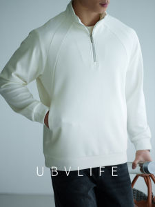 UBV | Breathable Cooling Lenzing Cotton Blend Half-Zip Raglan T-shirt