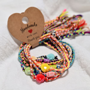 10 ชิ้นเซรามิคสร้อยข้อมือผู้หญิงมิตรภาพ Bohemian Stackable สีสันเชือกสร้อยข้อมือ Charm อุปกรณ์เสริมแฟชั่น