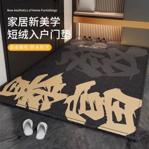 New 2025 Luxury Entrance Mat Home Use Door Mat Anti Slip Waterproof Hallway Foot Pad Can Be Cut And Cleaned Modern Simple Style