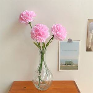 Artificial Carnations Home Decoration Living Room Table Centerpiece Mothers Day Gift Dried Flower Bouquet Artificial Flowers