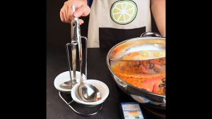 Soup Spoon Rack Swan-shaped Hot Pot Spoon Rack Stainless Steel Bowl Ceramic Bowl Tableware Vertical Spoon Rest Stainless Steel Ladle Spoon Strainer Scoop Holder Cooking Utensils Bracket Home Kitchen Tool