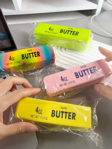 SG[Local Stock] Squishy Butter Stick ToyCute Squishy Salted Butter Stick Soft Squeeze Toy Anti Anxiety Fidget Desk Toy