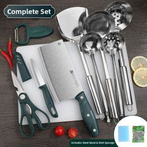 GANGWO | Kitchen Set Thickening Knife Board Combined Set Home Dormitory Use