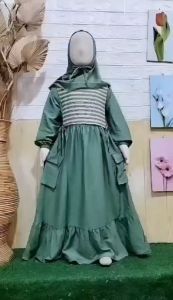 Baju Gamis Kinara Anak Perempuan Usia 3-11 Tahun