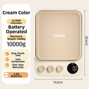 CAROTE | Precision Kitchen Scale for Baking and Coffee High Accuracy