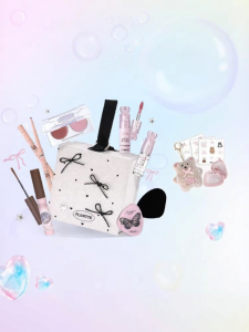 Flortte | Morning Commute Makeup Set For Beginners Lip Clay Blush Eyebrow Tint Eyeliner