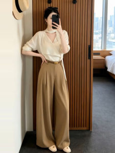 SENWA | Trendy Unique Womens Shirt and Wide-leg Pants Outfit Set