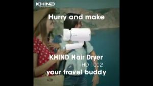 (Bubble Wrap) Khind 1000W 1400W 2000W Ionizer Hair Dryer for Men Women Pengering Rambut HD1002 HD1400 HD2022 Foldable Travel Super Lightweight