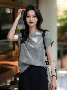 Vibrant Color round Neck Short Sleeve Womens T-shirt Soft Touch Casual Top Xhange Brand Cotton Polyester Blend Spring Season