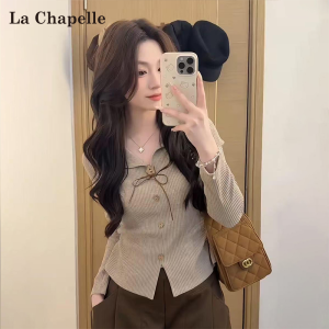 La Chapelle | French Retro V-Neck Slimming T-Shirt