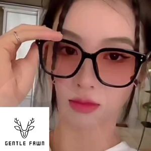 GENTLE FAWN Kacamata Sunglasses Anti Silau UV400 Model Kotak Korean Style Oversized Fashion Wanita Pria 2344