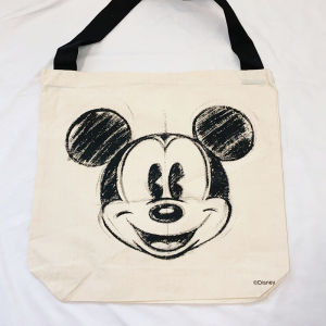 กระเป๋าสะพายข้างผ้าฝ้ายลายการ์ตูนสไตล์สตรีทแฟชั่นสุดเก๋สำหรับผู้ชายและผู้หญิง กระเป๋าสะพายไหล่ข้างเดียวแบบเรียบง่ายและมีสไตล์