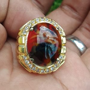 CINCIN BATU AKIK EDONG PANCAH WARNA MULTI COLOR TOP QUALITY