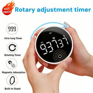 Intelligent Digital Timers Manual Countdown Kitchen Timer Magnetic Countdown Clock Mechanical Counter for Cooking Shower Study