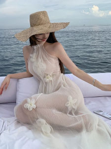 CHOUXIE | French Beach Holiday White Off-Shoulder Dress