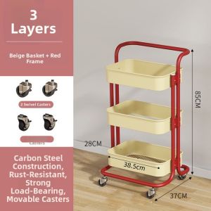 Movable Snack Storage Trolley Cart