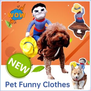 Dog Cowboy Outfit Dog Funny Clothes Cat Dog Festival Party Clothing Pet Festival Cosplay Costumes