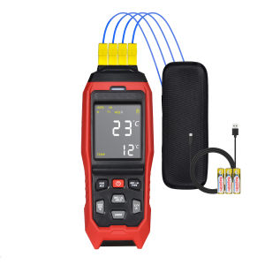 Holdpeak | 2-Channel Type Thermocouple Thermometer5000 Data Record & USB Transmission Digital Temperature Meter with HD Color Screen