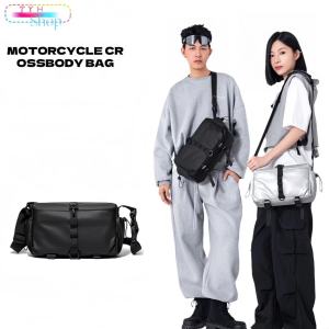 Mens and womens large capacity outdoor motorcycle bags waterproof commuting diagonal cross bags mailman bags suitable for leisure cycling travel