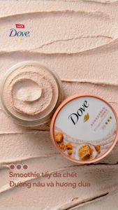 Combo 2 Tẩy Da Chết Dưỡng Ẩm Toàn Thân Dove Đường nâu & hương dừa 298g x 2