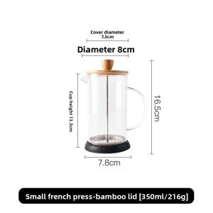 YOGEHOME | Portable French Press Coffee Maker with Stainless Steel and Glass Tea Infuser and Pour Over Set