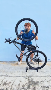 T2P 3-in-1 Vertical Bicycle Floor Stand Space-Saving Upright Parking & Maintenance Rack