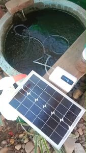 ปั๊มออกซิเจน 2 หัวทราย 2โหมดการทำงาน เหมาะสำหรับตู้ปลากลางแจ้ง เหมาะสำหรับนักตกปลา มีแบตในตัว พร้อมแผงโซล่าเซลล์ชาร์จไฟ