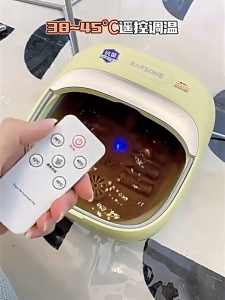 BARSONE Foldable Foot Bath Bucket Folding Foot Tub Foot Bath Massage Foot Bathtub Thermostatic Heating Spa Relax Foot Tub Household folding Foot Bath Bucket Automatic Portable Health Foot Bathware Soak Massage Spa Basin Gift Leg Healthy Footbath Detox