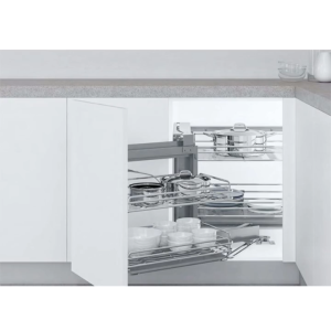 Giá liên hoàn nan oval Eurogold EPV101 EPV102 cho tủ góc bếp dưới kéo trượt thông minh tối ưu