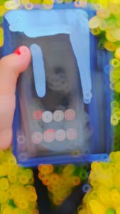 Tas Selempang Mika Pria / Tas Pinggang / Tas Slingbag / Selempang Mini menggunakan Mika Depan