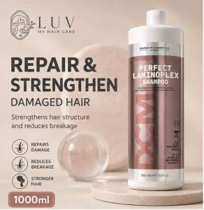 DCM Perfect Laminoplex Shampoo 1000ml - Repair & Strengthen Damaged Hair - Strengthens Hair Structure & Reduces Breakage - 1000ml