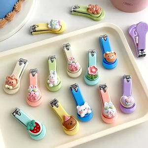 Mini Nail Clipper Cute Cartoon Portable Nail Cutter Manicure Pengepit Kuku Kartun Mudah Alih Comel