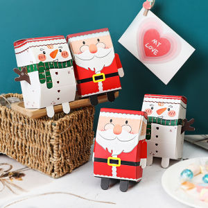 5 ชิ้นขนาดใหญ่คริสต์มาสของขวัญกล่องบรรจุภัณฑ์ Santa Claus Candy คุกกี้กล่อง 2024 ตกแต่งคริสต์มาสสําหรับ Xmas Noel New Year Party
