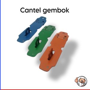 Cantel plat kunci gembok warna orange hijau biru cantolan kunci COD