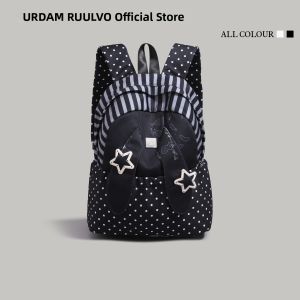 URCDN RDALVO | Cute Large Capacity Lightweight Bunny Ears Polka Dot Backpack