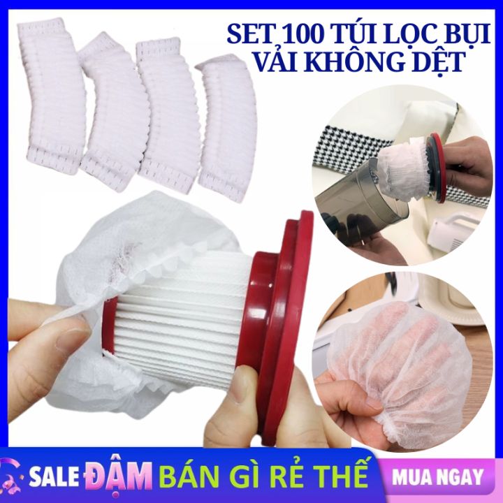 SET 100 Túi Lưới Lọc Bụi Dùng Cho Máy Hút Bụi - Túi Vải Bọc Lõi Lọc Máy ...
